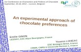 An  experimental approach  of  chocolate preferences