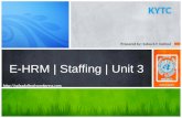 E-HRM | Staffing | Unit 3