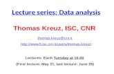 Lecture series: Data analysis
