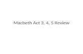 Macbeth Act 3, 4, 5 Review