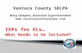 Ventura County SELPA Mary Samples, Associate Superintendent