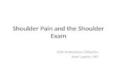 Shoulder Pain and the Shoulder  Exam