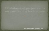 AP abdominal projection x-ray positioning techniques