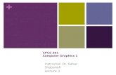 CPCS 391  Computer Graphics 1