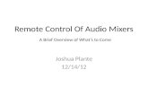 Remote Control Of Audio Mixers