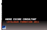 ANDRE ESCURE consultant CATALOGUE FORMATION  2011
