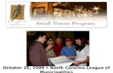 October 26, 2009 • North Carolina League of Municipalities