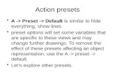 Action presets