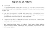 Tapering of Arrays