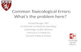 Common Toxicological Errors: What’s the problem here?