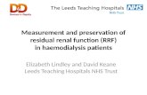 Measurement and preservation of residual renal function (RRF) in haemodialysis patients
