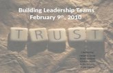 Building Leadership Teams February 9 th , 2010