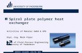 Spiral plate polymer heat exchanger