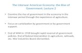 The Interwar American Economy: the Rise of Government: Lecture 2