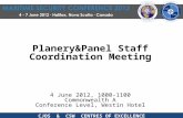 Planery&Panel  Staff  Coordination Meeting 4 June 2012,  1000-1100 Commonwealth A