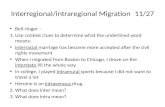 Interregional/intraregional Migration11/27