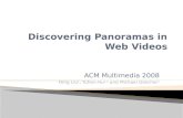 Discovering Panoramas in Web Videos