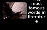 The most famous words in literature