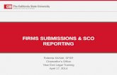 FIRMS SUBMISSIONS & SCO REPORTING
