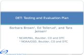 DET: Testing and Evaluation Plan