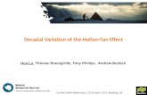 Decadal Variation  of t he Holton-Tan Effect