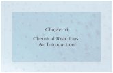 Chapter 6 Chemical Reactions: An Introduction