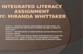 Integrated Literacy Assignment by: Miranda Whittaker