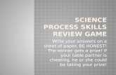 Science Process Skills Review Game