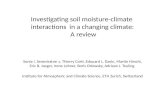 Investigating soil moisture-climate  interactions  in a changing climate:  A review