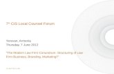 7 th  CIS Local Counsel Forum