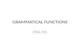 GRAMMATICAL FUNCTIONS