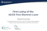 First Lasing of the  ALICE Free Electron Laser