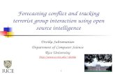 Forecasting conflict and tracking terrorist group interaction using open source intelligence