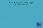 Proverbs and Sayings: An Overview