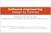 Software Engineering  Design by Contract