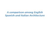 A comparison among English Spanish and Italian Architecture