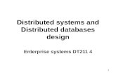 Distributed  systems and Distributed databases  design
