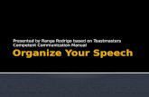 Organize Your Speech