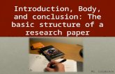 Introduction, Body, and conclusion: The basic structure of a research paper