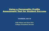 Using a Personality Profile Assessment  Tool  for Student Success