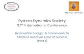 System Dynamics Society 27 th  International Conference