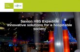 Saxion HBS  Expeditie innovative solutions for  a  hospitable  society