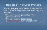 Redox of Natural Waters