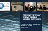 The  University of Nizwa Writing Center Expansion