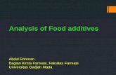 Analysis of Food  additives