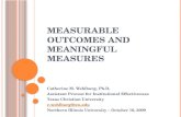 Measurable Outcomes and Meaningful Measures