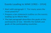Events Leading to WWI (1902—1914)