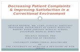 Decreasing Patient Complaints & Improving Satisfaction in a Correctional Environment