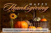 Thanksgiving  traditions and celebrations