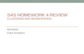 SAS Homework 4 Review Clustering and Segmentation